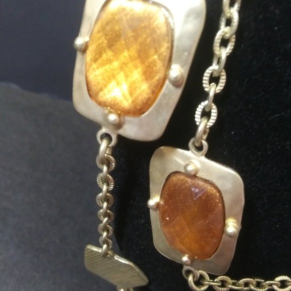 NWT CHICOS Norma long statement  Necklace matching earrings set - Picture 3 of 16